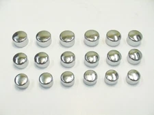 For Jaguar Chrome Motor Engine Bolts Caps Covers Dress-up Kit set 18 NOS Mark X