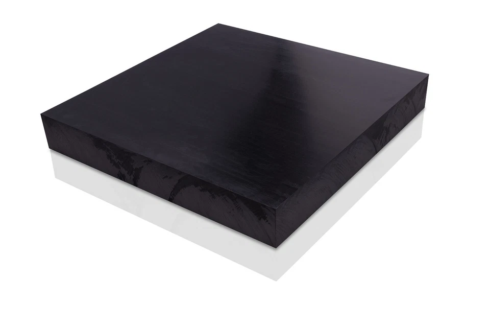 Delrin - Acetal Plastic Sheet 1 1/4" - 1.25" x 8" x 8" - Black Color - Image 2 of 3