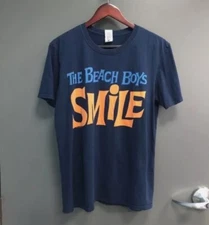 The Beach Boys Smile Album Shirt Navy short sleeve T shirt 90s