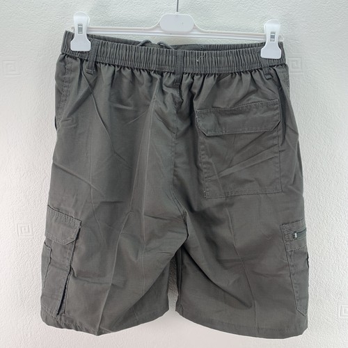 TurnHout Men's Cargo Shorts Elasticated Waist Casual Combat Work, Size L, Green - Picture 11 of 18