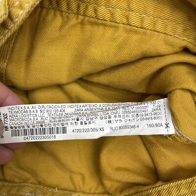 Zara Yellow Crop Button Up Jacket Women's Size XS | eBay