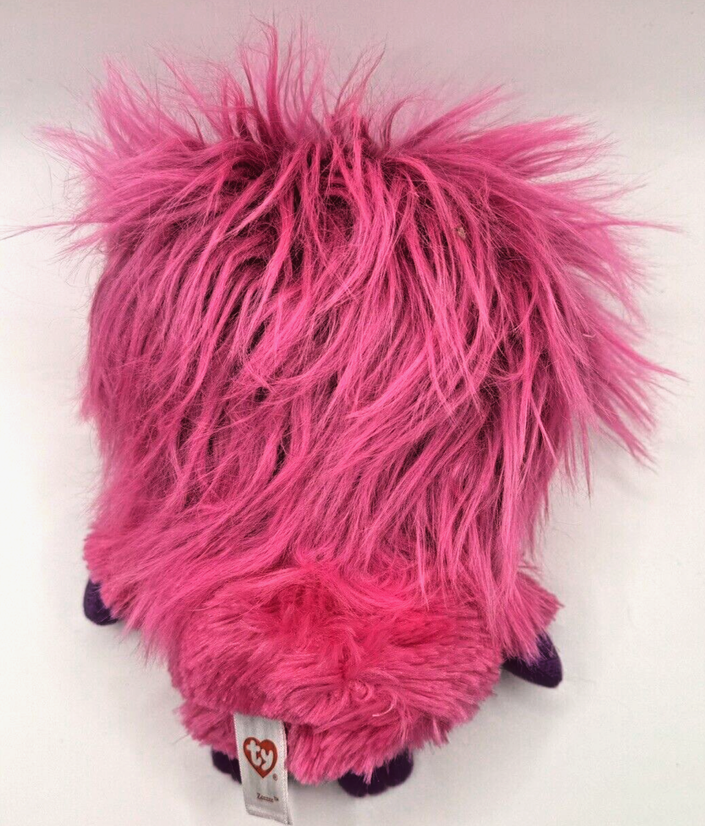 Ty 37139 ZeeZee Frizzy with Glitter Eyes 8” Soft Toy in Pink