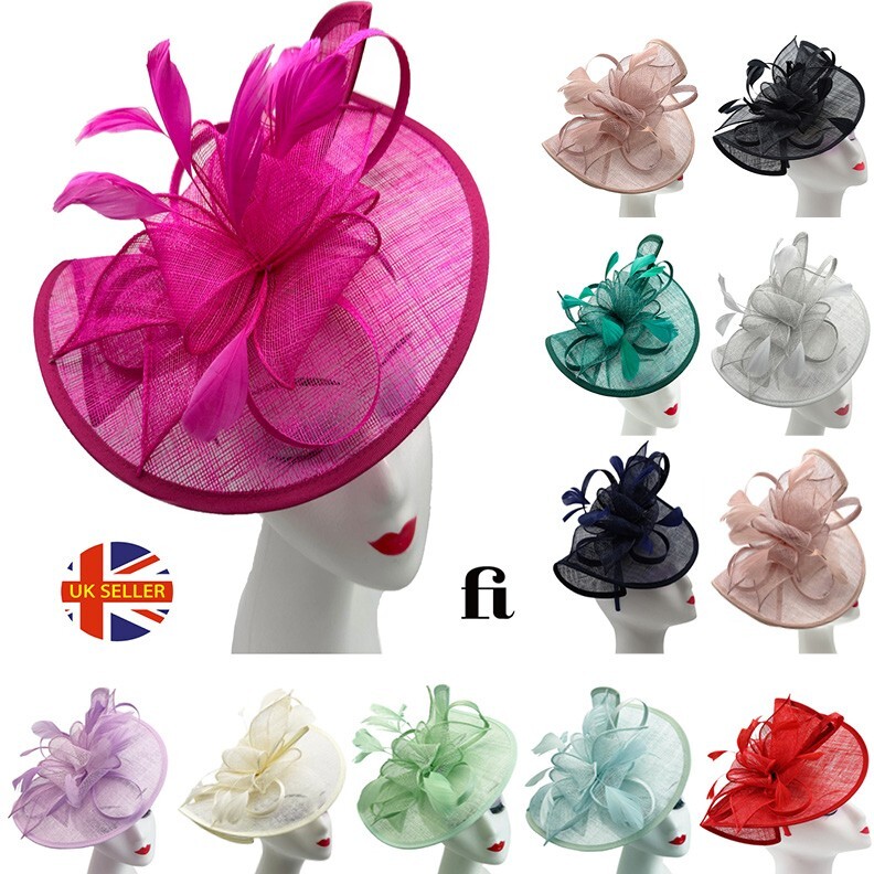 Cappello donna Fascinator fascia clip cerchio matrimoni donna gare