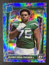 2021 Panini Donruss Optic Alijah Vera-Tucker Holo Rocket Prizm Rookie #264 Jets