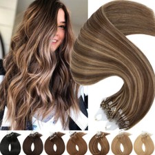THICK 200PCS 100G Micro Loop Ring Remy Human Hair Extensions Beads Tip ASP 100G