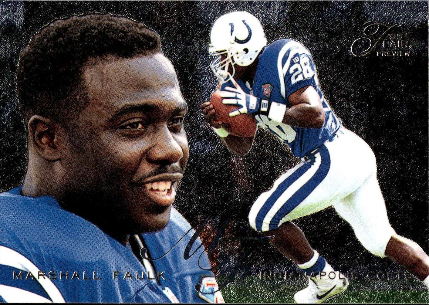 1995 Fleer #13 Marshall Faulk Flair Preview