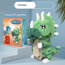 DIY Building Blocks Small Particle Interactive DIY Build Block Dinosaur for Kids