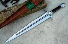 23" Ranger Dagger Long Blade hand forged Dagger/Leaf spring of truck W/ Scabbard