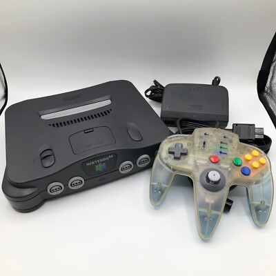 NINTENDO 64 - 任天堂　ニンテンドウ64 ブラック　グレー　ゲーム機　NUS-S-HA　JPN s-l400.jpg