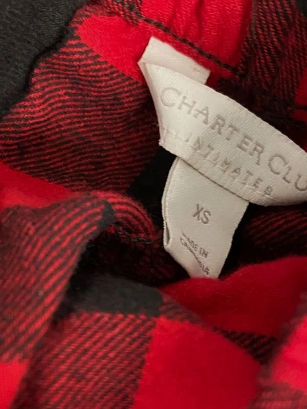 $30 Charter Club Mujer Rojo Estampado Cuadros Pijama Tejido Prendas para Dormir Pantalones Talla XS Foto 2 de 2