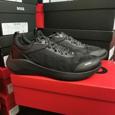 Hugo Boss Mens Wayne Runn Black Trainers Size 10 Brand new boxed rrp £189