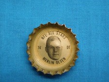 COCA COLA COKE NFL ALL STAR BOTTLE CAP "MERLIN OLSON" #74~DT~RAMS~EARLY 1960'S