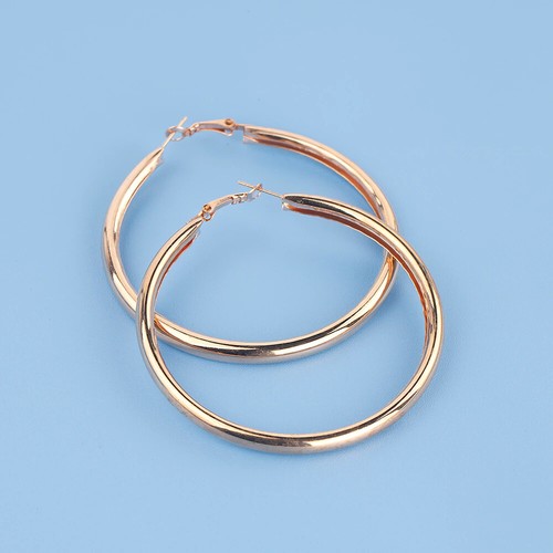 Damen Modeschmuck Gold oder Silber große dicke 4" 100 mm Creolen 1-119 - Bild 9 von 12