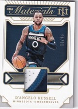 2021-22 Panini National Treasures NBA Material Prime #DRS D'Angelo Russell 13/25