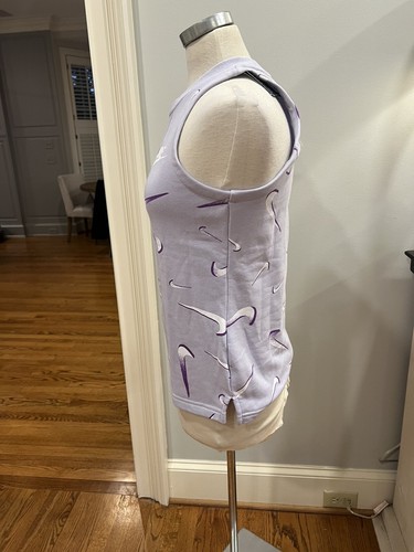 Nike Girl's Sportswear French Terry Printed Tank Top, Lilac Purple, X-Large NWT - Picture 5 of 11