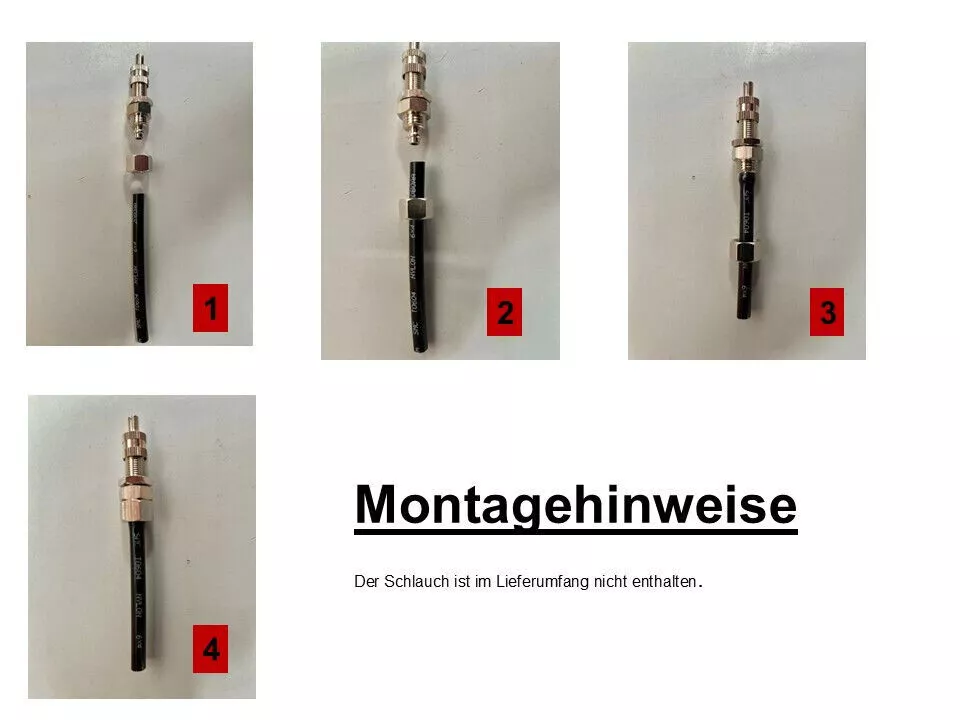 Befüllventil Notbefüllventil Notbefüllung für 6mm, Airride Luftfahrwerk 2 Stück - Bild 2 von 2