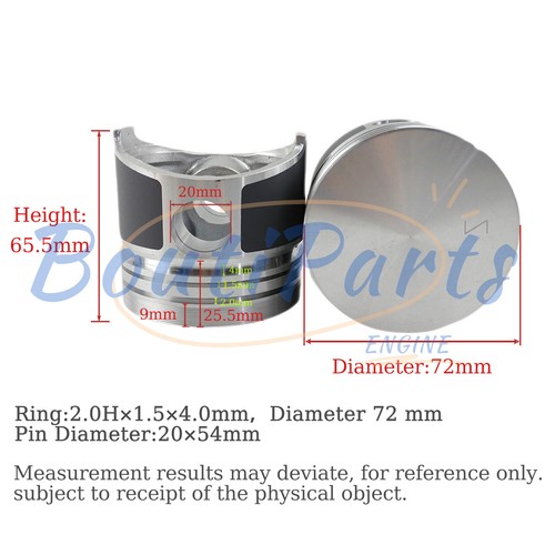 3PCS D850 Piston+Piston Rings 15956-21111 1595621111 Fits Kubota D850 Engine - Picture 2 of 8