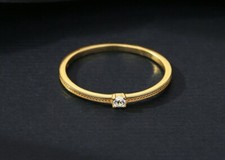 Verlobungsring Damen Kinder Ring 925er Sterling Silber Echt 14 K GG 3 A Zirkonia