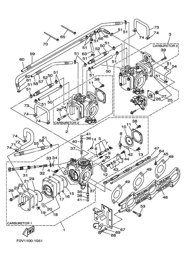 XLT1200'01 OEM (CARBURETOR) CARBURETOR ASSY 1 Used [Y4846-01 XLT1200'01 OEM (CARBURETOR) CARBURETOR ASSY 1 Used [Y4846-01