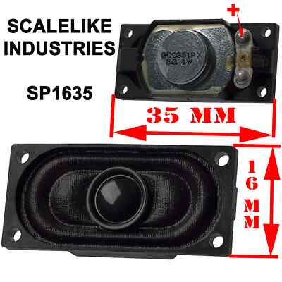 SCALELIKE INDUSTRIES SP1635 1 WATT ALL 8 OHM 16x35mm DCC SPEAKER NEW IN PACKAGE