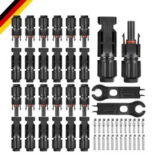 Solarladekabel Stecker Set  wetterfest 12 Paar für PV Solarpanel
