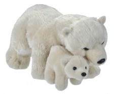 NEW PLUSH WILD REPUBLIC MOTHER & BABY POLAR BEAR & CUB CUDDLY SOFT TOY TEDDY
