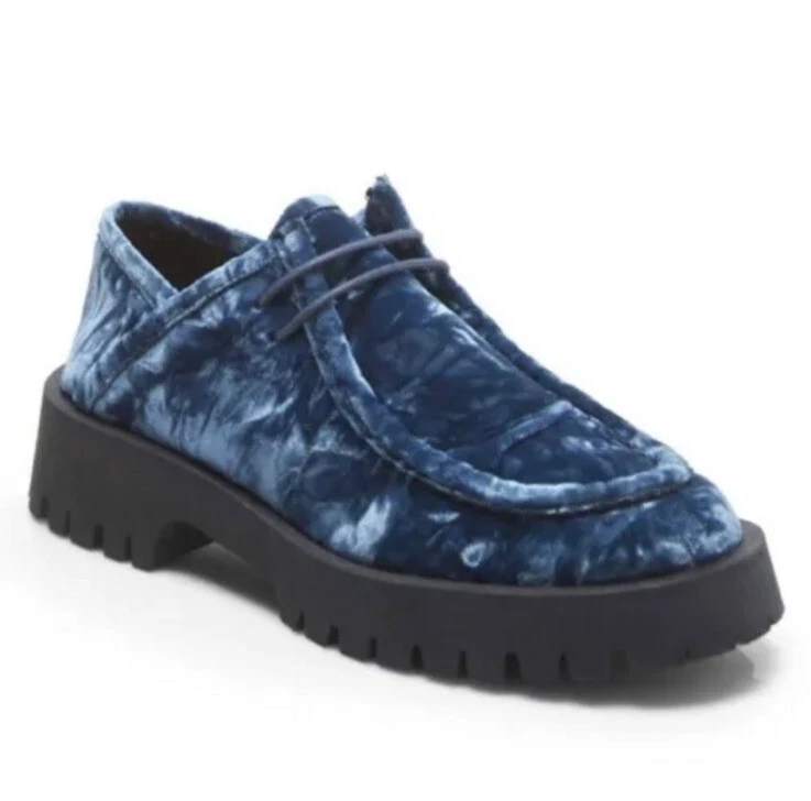 Free People 可转换天鹅绒牛津乐福鞋穆勒鞋厚底厚底,9。 — 第 4/4 张图片