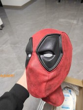 US Deadpool Wade Wilson Red Full Face Mask Halloween Cosplay Hood Visor Helmet