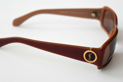 YSL Yves Saint Laurent Small Burgundy Brown 6109/S BRZOZ 55-15-130