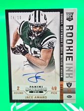 Jace Amaro 2014 CONTENDERS Rookie INK 4/10 GAME 1  Auto RC Jets TEXAS TECH