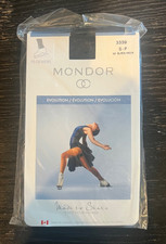 Mondor Figure Skating Evolution Tights BLACK 3339 Women  s Size SMALL 70 Deniers