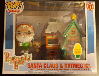 Funko Pop ! 01 Santa Claus & Nutmeg with house 2019 Peppermint Lane