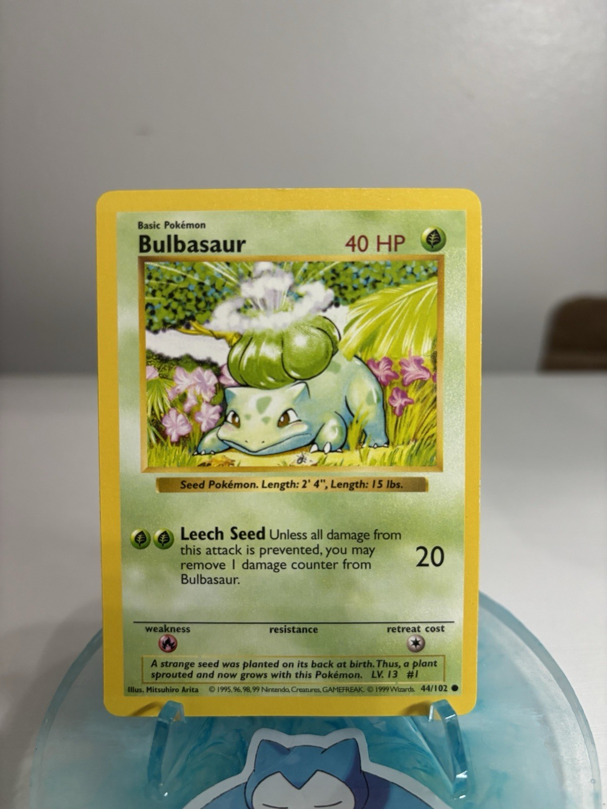Pokemon Base Set Bulbasaur 44/102 Shadowless Vintage Card