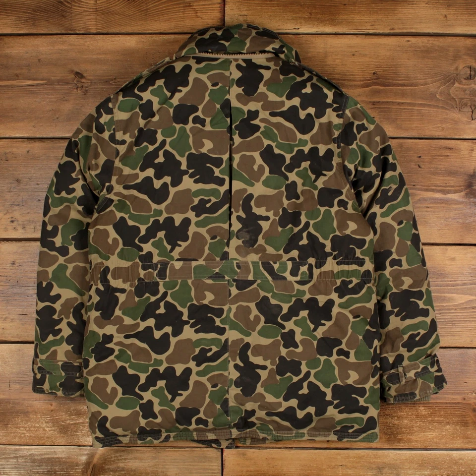 Chaqueta Exterior Pelirroja Vintage S Plumón Pato Camuflaje Verde Foto 2 de 4