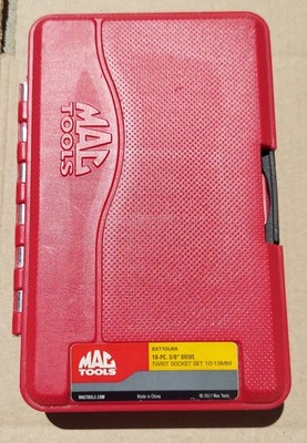 Mac Tools 10pc 3/8  Drive Twist Socket Set, 10-19mm sxt10lra 