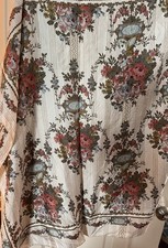 Silk Twill Scarf High Quality Square 34 x 34 Beautiful Floral Fabric