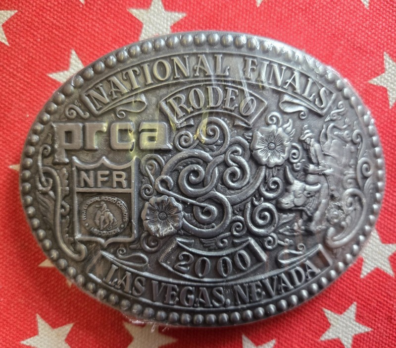 NFR 2000 NATIONAL FINALS RODEO PRCA COMMEMORATIVE BELT BUCKLE SEALED LAS VEGAS