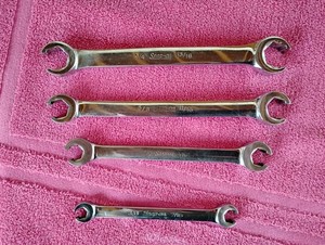 Snap -On Tools 4 Piece 6pt SAE Line Wrench Set 3/8" - 13/16" Excellent Condition