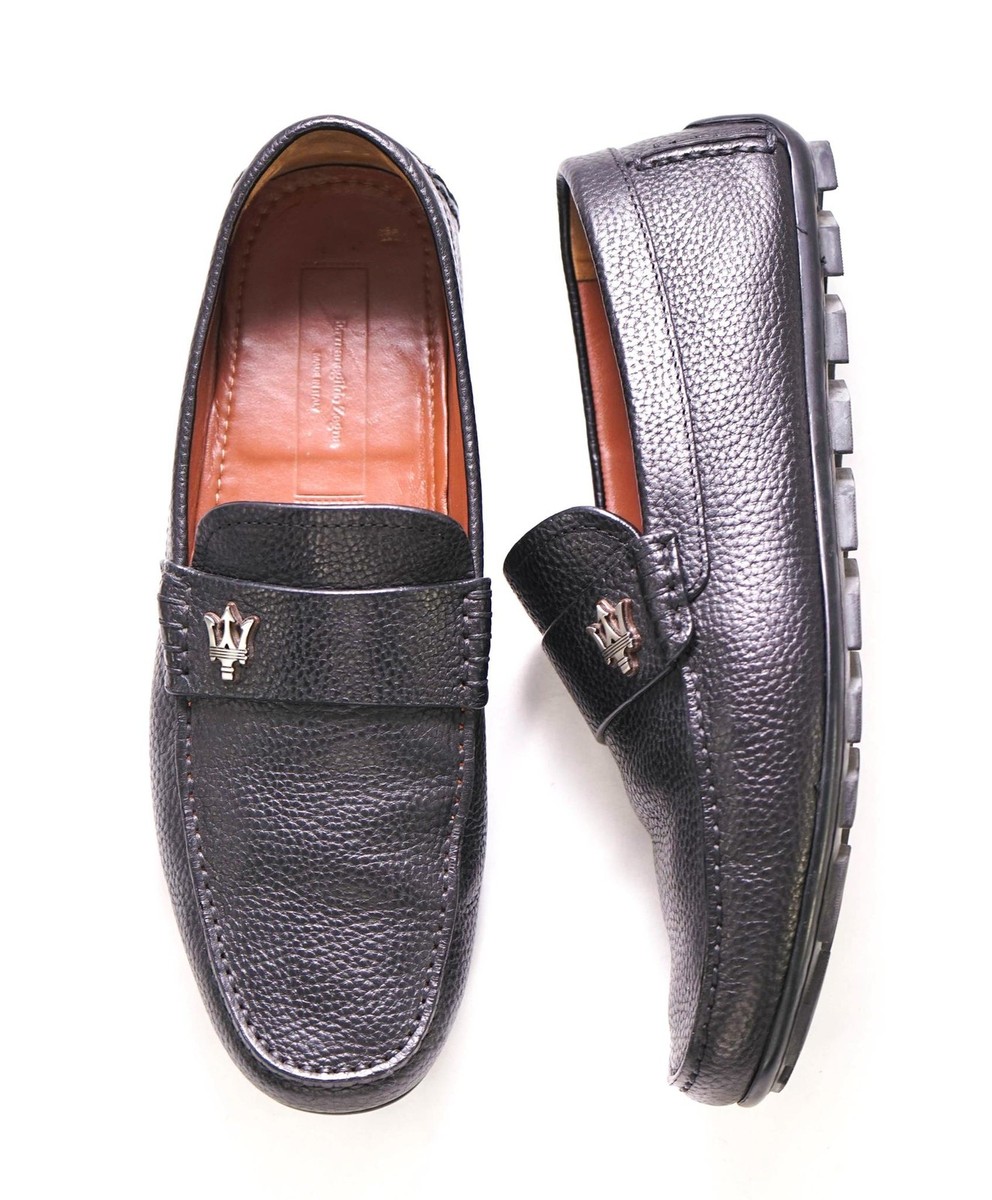$960 ERMENEGILDO ZEGNA x MASERATI - Black Logo Loafers - 9 US | eBay