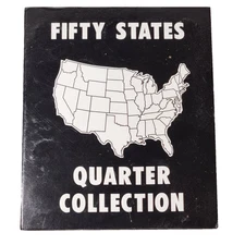 Bandwagon 50 State Quarter Collection Album Empty Display Book Black Hardboard