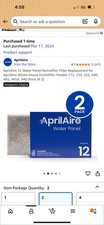 AprilAire stock 12 Water Panel Humidifier Filter Replacement for AprilAire PAIR