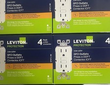 Leviton Protection GFNT1-4W -15A GFCI Outlets 4PACK  Total 16 FREE SHIPPING