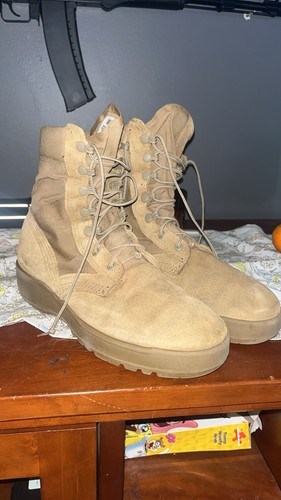 Vibram Tactical Army Combat Boots Brown Solid 9.5 Medium MPN SPE1C1-17-D-1004