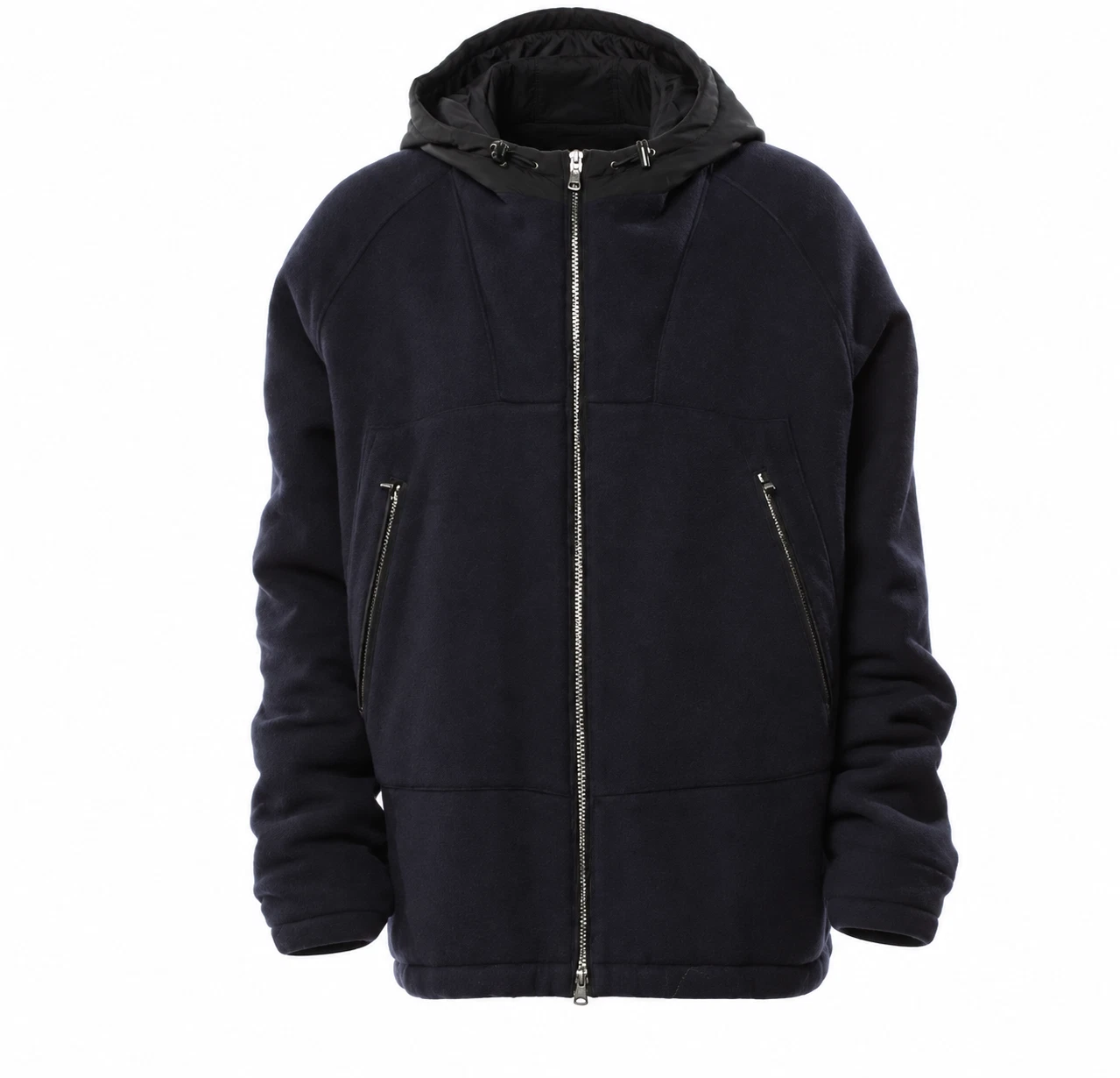 Marni Navy Hooded Parka With Quilted Lining - product detail image 1