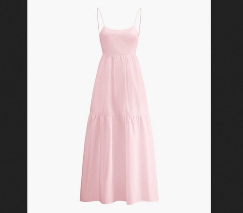 Commense Women’s S Pink Classic Backless Sundress Maxi Dress Cotton Blend NWT - Bild 2 von 8