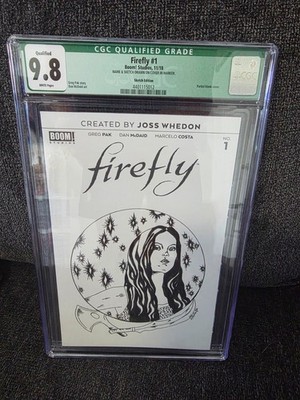 Boom Studios Firefly #1 11/18 CGC 9.8 Signed & Sketch Drawn by Katie Hidalgo