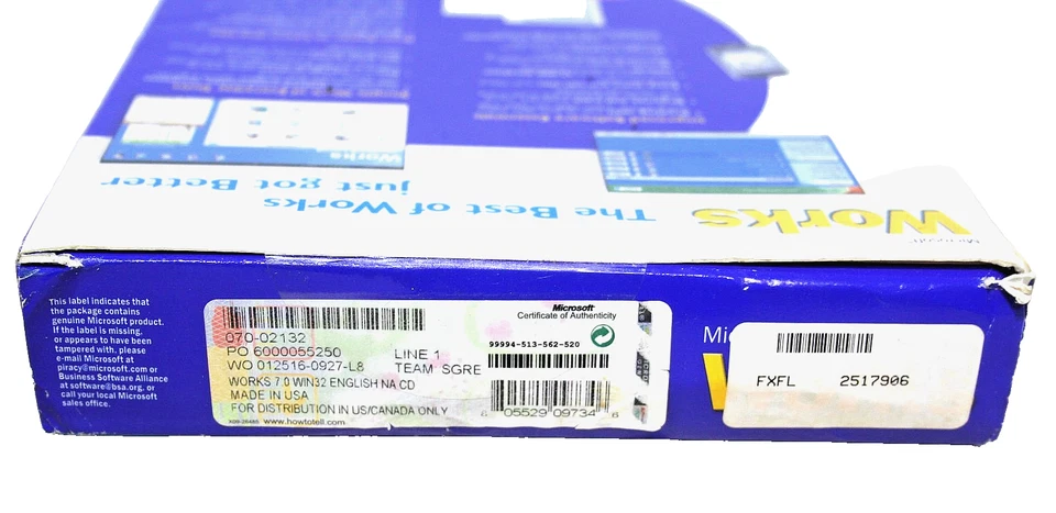 Microsoft Works 7 for Win 98 & XP CD-Rom - Image 3 of 3