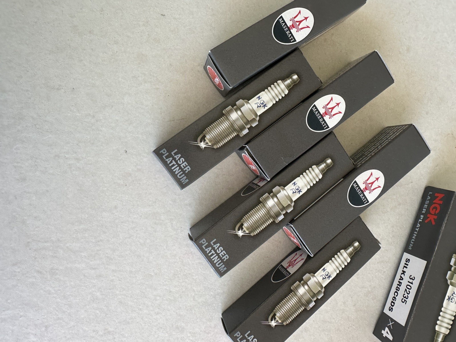 Maserati Genuine NGK Laser Iridium Spark Plugs 6 pcs OEM 310235  Levante V6 3.0L