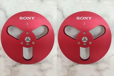 One Pair standard metal aluminum 7 '' Red Tape reel for Sony tape recorder