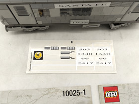 LEGO 10025 - 2 Santa Fe Cars - Set I 9V 9v Train Train 10022 Railway 10020